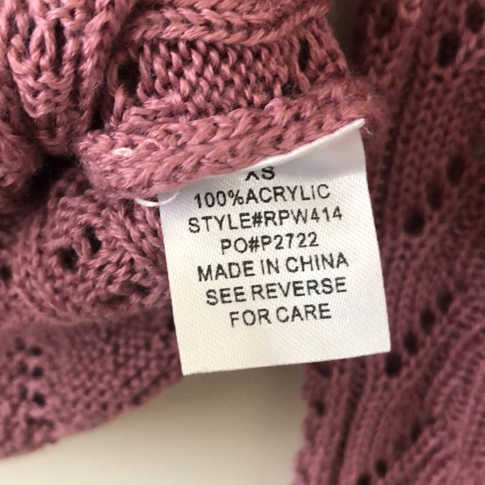 Pink Thread Ruffle Front/Back Knit Sweater - Picture 6 of 6